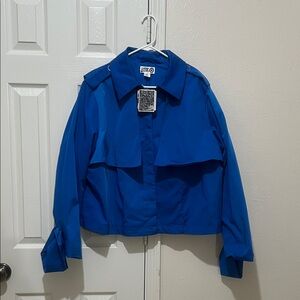 Elegant Blue Trench Coat for Women